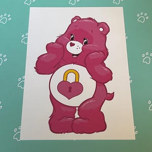 Carte postale Bisounours rose