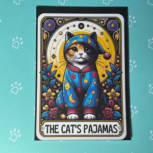 Carte postale carte de tarot chat
