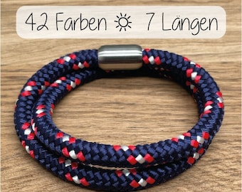 Sailor's rope bracelet | 8 mm extra long | personalized engraving | for men | surfer bracelet | partner bracelet | men's bracelet