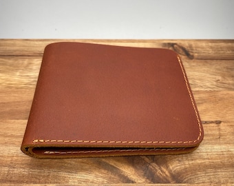 Wallet, Genuine Leather, 3 Colors, Personalized Engraving, Handwriting, Includes Cotton Bag