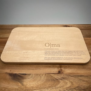 Breakfast board for grandma | wooden board | acacia beech | personalized engraving | best grandma