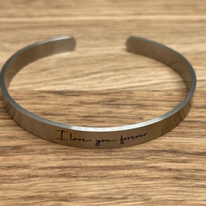 Stainless steel bangle | 6-8-12 mm | personalized engraving | gift | friendship bracelet | partner bracelet | women&#39;s bracelet