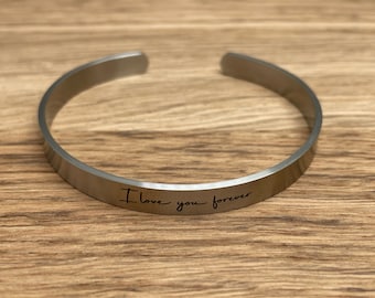 Bangle stainless steel | 6-8-12mm | personalized engraving | Gift | Friendship Bracelet | Partner bracelet | Bracelet women