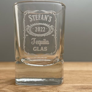 Shot glass TUMBLER personalized name engraving wish graphic tequila glass vodka image 1