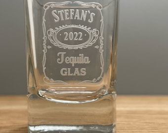 Schnapsglas TUMBLER personalisierte Namensgravur Wunsch Grafik Tequila Glas Wodka