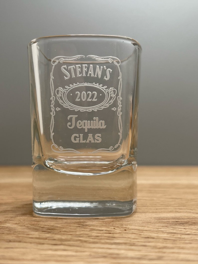 Shot glass TUMBLER personalized name engraving wish graphic tequila glass vodka image 1