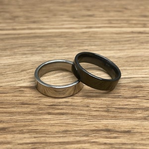 smooth ring 6 mm | stainless steel | personalized engraving | jewelry for women and men | unisex | gift Valentine&#39;s Day birthday | partner ring