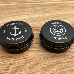 rond blikje 20ml | 2 kleuren | gepersonaliseerde gravure | Tandendoos | snoeppot | pillendoosje | Crème potje