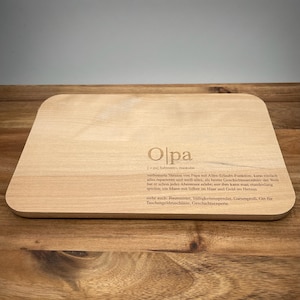 Grandpa&#39;s breakfast board | Wooden board | Acacia beech | Personalized engraving | Best grandpa