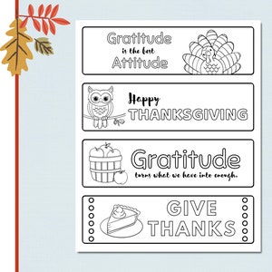 8 Thanksgiving Bookmarks | Thanksgiving Coloring | Art | Holiday Activity | Fall Craft | Coloring | Homeschool | Kids Coloring Activity  |