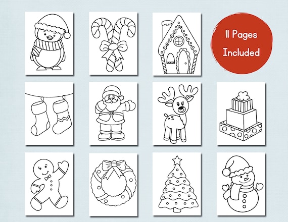 Christmas Artwork Mini Coloring Pages