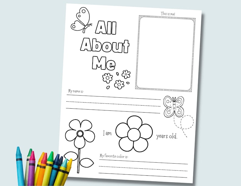My First All About Me | Preschool | Kindergarten | All About Me ...