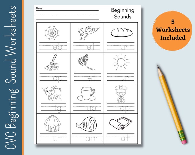 CVC Word Cards, Learning to Read, Kindergarten Worksheet, Homeschool ...