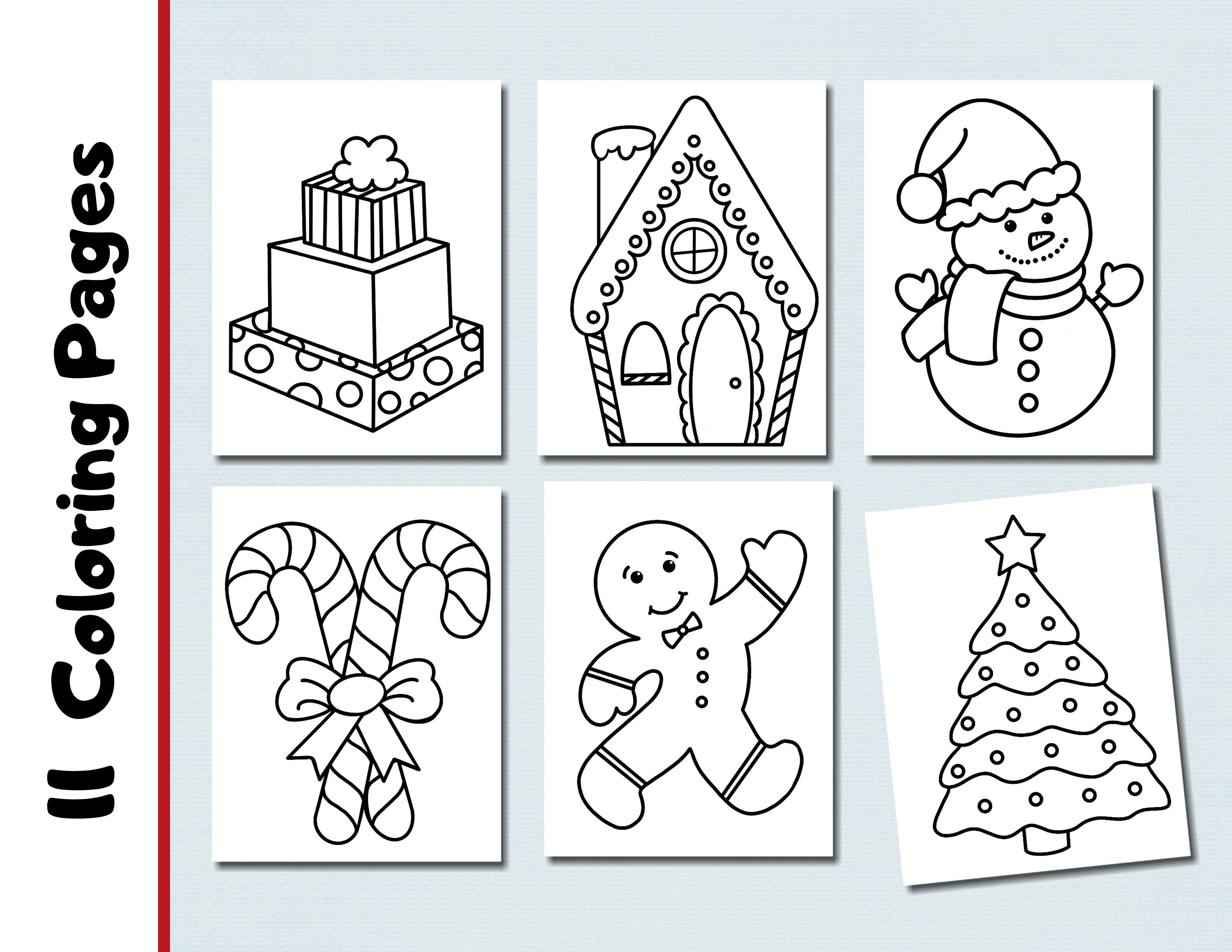 Christmas Artwork Mini Coloring Pages