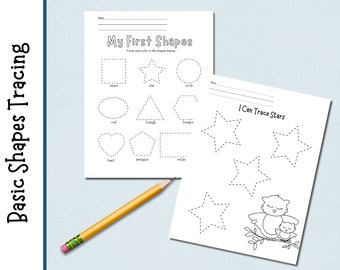 shape worksheets etsy