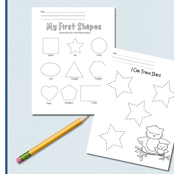 Basic Shape Tracing | Tracing Worksheets | Shapes | Learning Shapes | Basic Shape Recognition | Trace | Preschool | Kindergarten