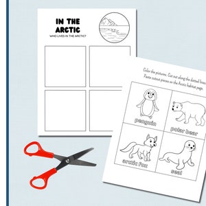 7 Animal Habitat cut and paste activities | Cut and Paste | Animal | Habitat | Science | Scissor skills | Activity | Preschool |Kindergarten