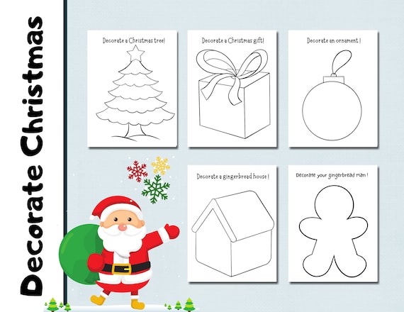 5 Decorate Christmas Pages Kids Craft Pages 5 Christmas