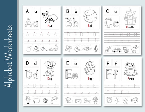 alphabet worksheets printable worksheets coloring pages etsy new zealand