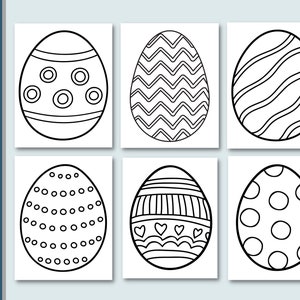 20 Easter Egg Coloring Pages | Variety | Coloring | Printable Coloring Pages | Easter Eggs | Kindergarten | Preschool | Easter | Spring