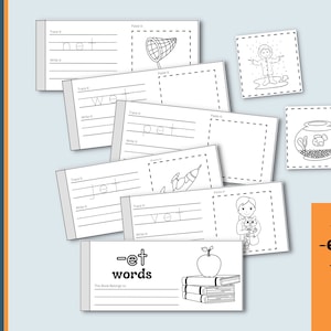 Conjunto de libros CVC 2 / Palabras CVC / Imprimible / Fonética / Palabras CVC / Lectura temprana / Preescolar / Jardín de infantes / Nivel 2 / Lectura para principiantes