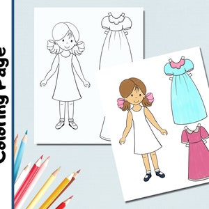 Simple Paper Doll | Digital | Coloring Activity |