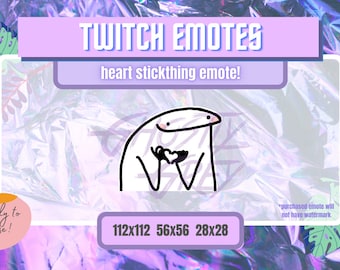 Heart Stickthing Emote | Meme Twitch emotes | Twitch Emote Funny | Youtube Emote | Discord Emote | Animated Emote | Twitch Alert