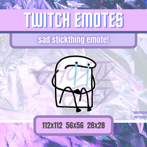 Sad Stickthing Meme Emote | Meme Twitch emotes | Twitch Emote Funny | Youtube Emote | Discord Emote | Animated Emote | Twitch Alert