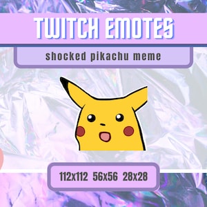 Shocked Pikachu Emote | Meme Twitch emotes | Twitch Emote Funny | Youtube Emote | Discord Emote | Animated Emote | Twitch Alert