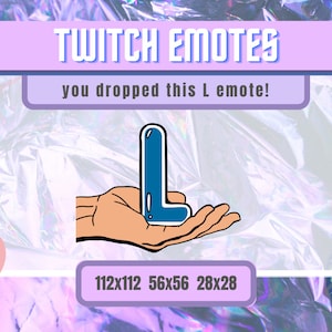 Dropped This L Emote | ミーム Twitch Emote | Twitch Emote Funny | Youtube Emote | Discord Emote | アニメーション Emote | Twitch Alert