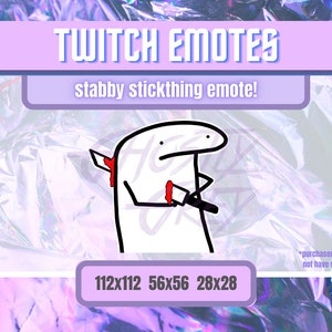 Stabby Stickthing Emote | Meme Twitch emotes | Twitch Emote Funny | Youtube Emote | Discord Emote | Animated Emote | Twitch Alert Active