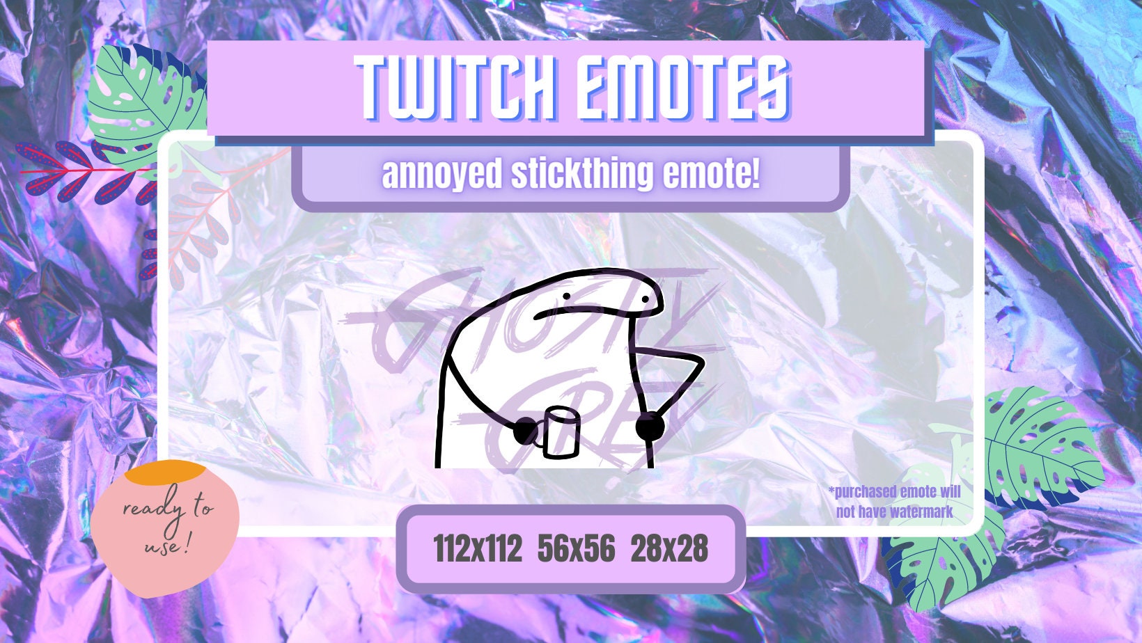 Annoyed Stickthing Emote | Meme Twitch emotes | Twitch Emote Funny | Youtube Emote | Discord Emote | Animated Emote | Twitch Alert