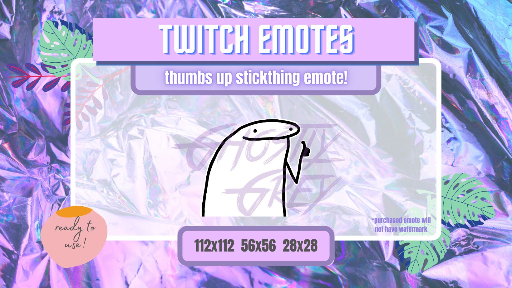 Thumbs Up Stickthing Emote | Meme Twitch emotes | Twitch Emote Funny | Youtube Emote | Discord Emote | Animated Emote | Twitch Alert