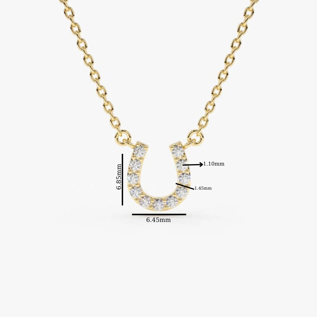 Mini Maddox Horseshoe Necklace, Gold main image 1