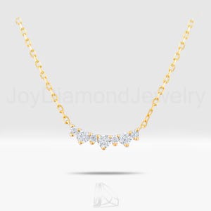 18k Gold Natural Diamond Cluster Necklace for Women, Dainty Cluster Necklace, Unique Diamond Cluster Necklace, Diamond Cluster Necklace