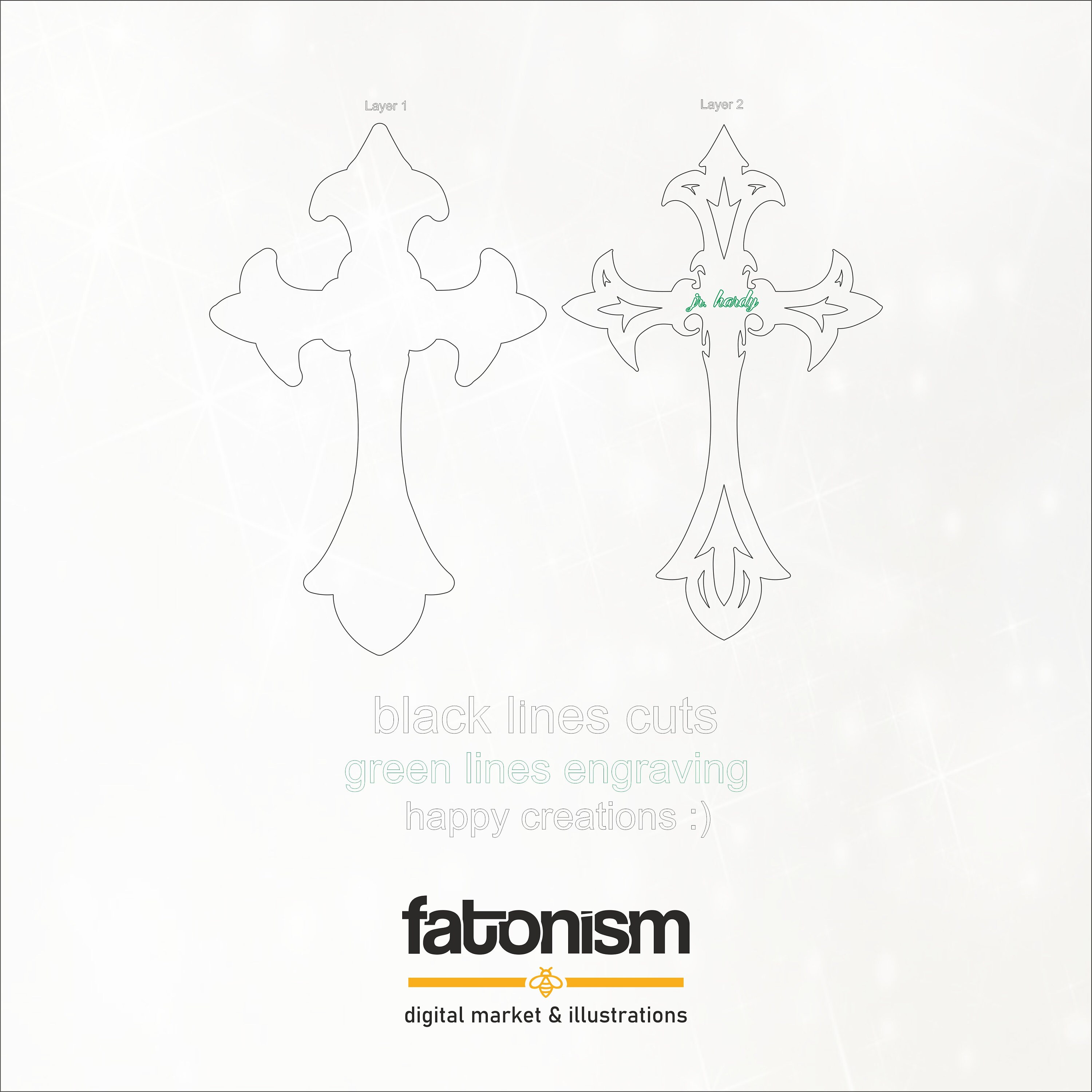 Cross Cut Cross Svg,laser Cut Eps,ai,dxf