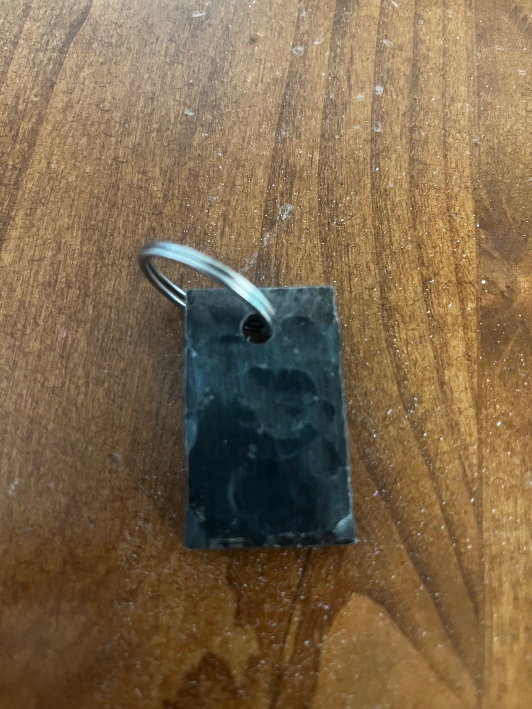 Handmade Rustic Blacksmith Metal Hammered Keychain - Etsy