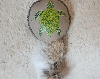 Sonajero de tortuga chamánico