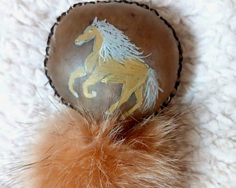 Hochet chamanique cheval