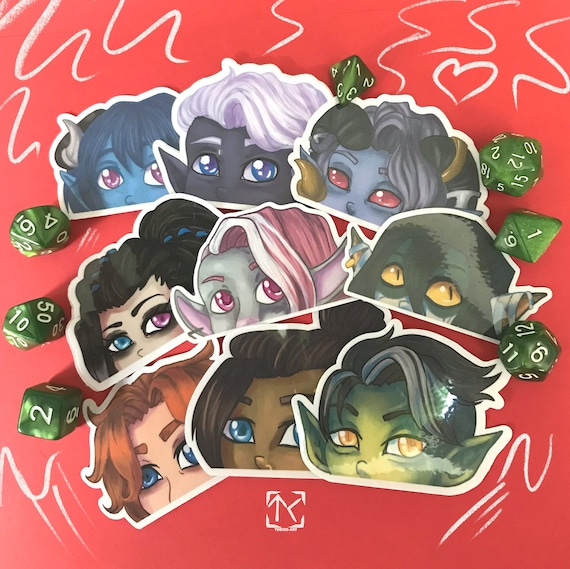 Mighty Nein campaign 2 Peek Stickers Critical Role