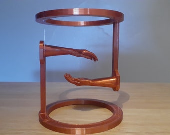 Juguete de escritorio que desafía la gravedad, escultura flotante de tensegridad, ilusión óptica impresa en 3D, escultura minimalista moderna