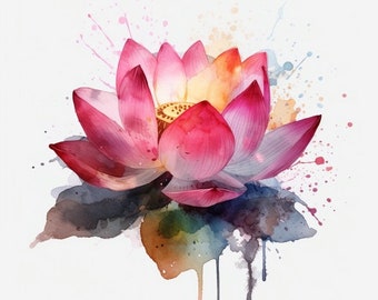 Flor de lótus Clipart Clip Art 8 Download instantâneo em formato PNG para uso comercial - 218