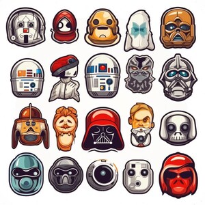 Star Wars Clipart Stickers 4 High Quality PNG Instant Download for ...