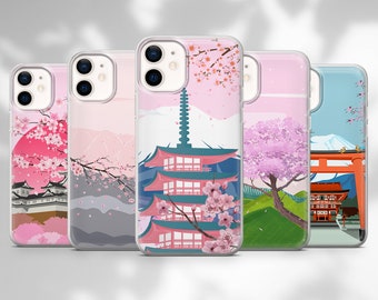 Sakura Phone Case Cherry Blossom Cover for iPhone 15, 14, 13, 12, Samsung S24, S23FE, S22, A15, A54, A25, A33, Pixel 8A, 8Pro, 7A, 6A
