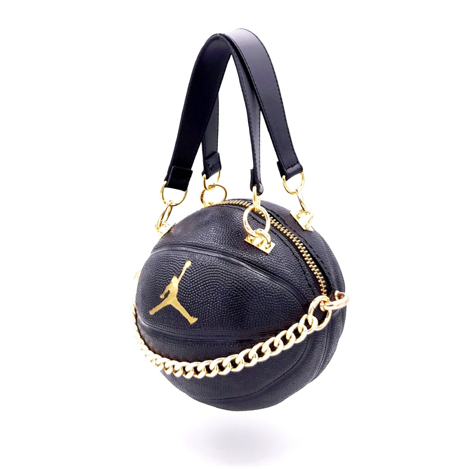 Skills Jordan Black and Gold Basketball Bag With Genuine Black Leather Handles. Etsy