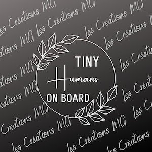 SVG / PNG - Tiny humans on board - Car decal - window decal