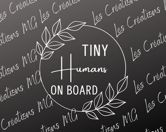 SVG / PNG - Tiny humans on board - Car decal - window decal
