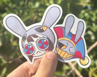 Amazing Digital Circus Sticker, Pomni & Jax Fan Art