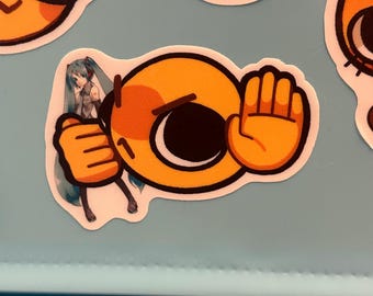Sticker emoji Hatsune Miku, sticker anime