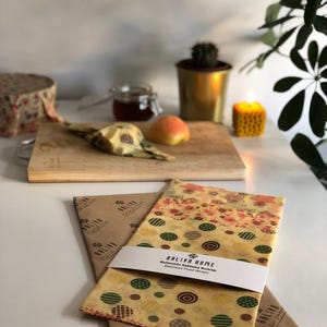 Eco Wrap: 100% Natural Sustainable Beeswax Cotton Cloths - Nature’s Embrace for Reusable, Long-Lasting Freshness
